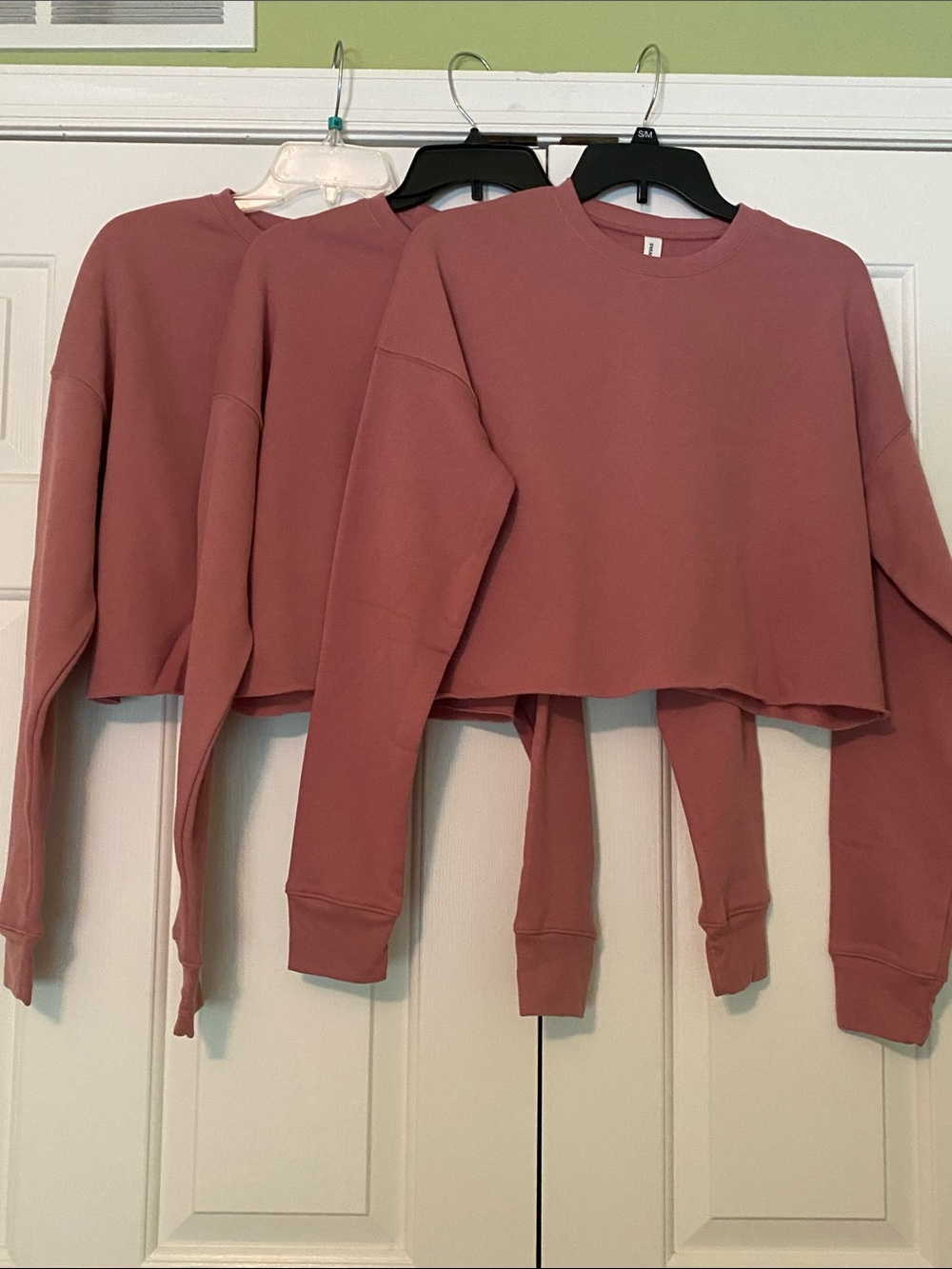 Bella Canvas Cropped Crewneck Sweatshirt in Dusty Rose NWOT